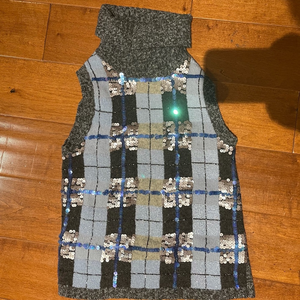 Votre Nom Paris embellished sequin turtleneck sweater sz 2 M